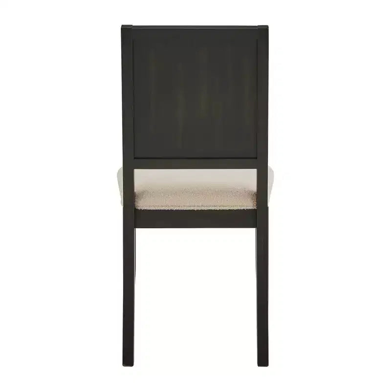 Chaise de salle à manger en tissu bouclé crème avec finition bois Fuske (lot de 2) - iNSPIREQ