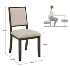 Chaise de salle à manger en tissu bouclé crème avec finition bois Fuske (lot de 2) - iNSPIREQ
