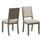 Chaise de salle à manger en tissu bouclé crème avec finition bois Fuske (lot de 2) - iNSPIREQ
