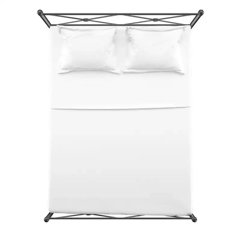 Lit Queen en métal noir Nelley Double X – Noir – iNSPIRE Q