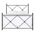 Lit Queen en métal noir Nelley Double X – Noir – iNSPIRE Q