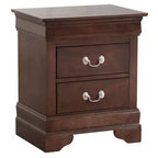 Table de chevet rectangulaire en bois de cerisier HomeStock pour salon et chambre à coucher