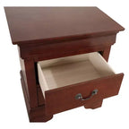 Table de chevet rectangulaire en bois de cerisier HomeStock pour salon et chambre à coucher