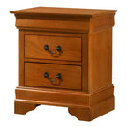 Table de chevet rectangulaire en bois de cerisier HomeStock pour salon et chambre à coucher