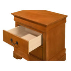 Table de chevet rectangulaire en bois de cerisier HomeStock pour salon et chambre à coucher
