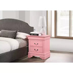 Table de chevet rectangulaire en bois de cerisier HomeStock pour salon et chambre à coucher