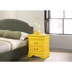 Table de chevet rectangulaire en bois de cerisier HomeStock pour salon et chambre à coucher