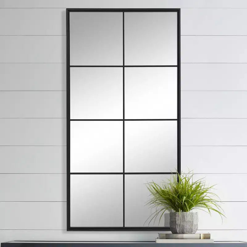 Miroir Mural Rousseau Uttermost en Fer Forgé Noir 30 x 60