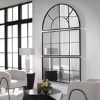 Miroir Mural Rousseau Uttermost en Fer Forgé Noir 30 x 60