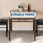 Ensemble table à manger et chaises en MDF noir et métal, compact pour petits espaces, choisissez 4 pièces (1 table + 4 chaises) ou 2 pièces (1 table + 2 chaises)