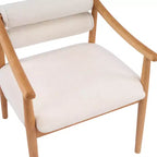 Chaises de salle à manger d'extérieur rembourrées en bois d'hévéa moderne Weerachai Christopher Knight Home avec coussins