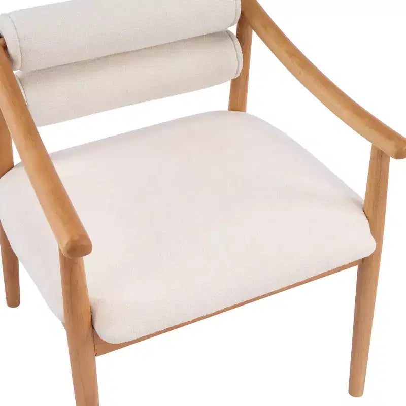 Chaises de salle à manger d'extérieur rembourrées en bois d'hévéa moderne Weerachai Christopher Knight Home avec coussins