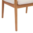 Chaises de salle à manger d'extérieur rembourrées en bois d'hévéa moderne Weerachai Christopher Knight Home avec coussins