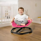 Chaise pivotante VEVOR pour enfants, capacité de 100 kg, chaise sensorielle rotative en forme d'éléphant avec base métallique antidérapante, siège pivotant pour tout-petit, rouge