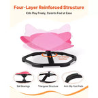 Chaise pivotante VEVOR pour enfants, capacité de 100 kg, chaise sensorielle rotative en forme d'éléphant avec base métallique antidérapante, siège pivotant pour tout-petit, rouge