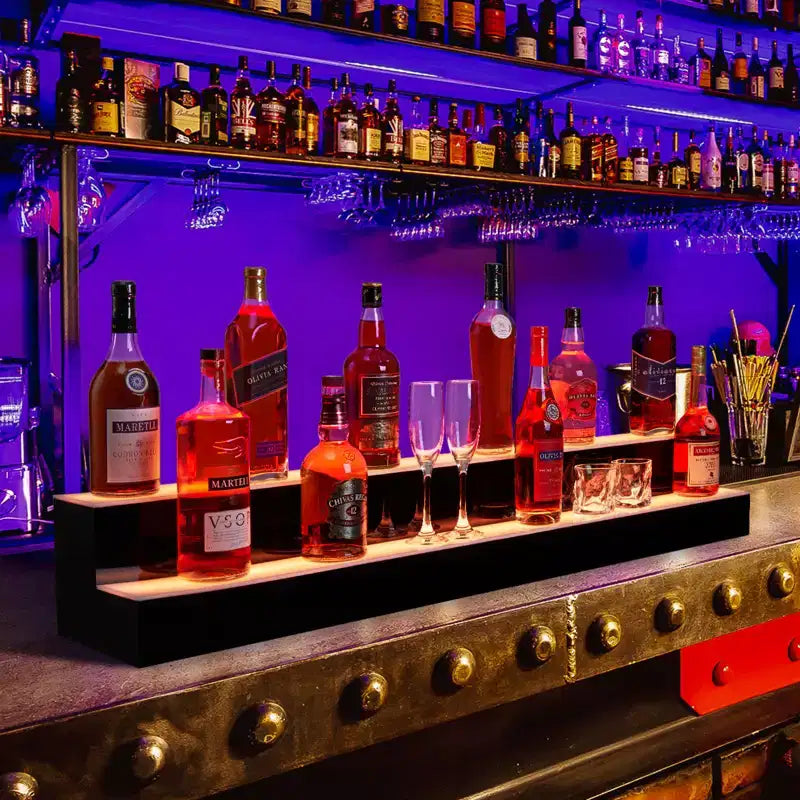 Étagère d'affichage LED Garvee, étagères de bar avec télécommande et contrôle via application pour restaurants, soirées, noir