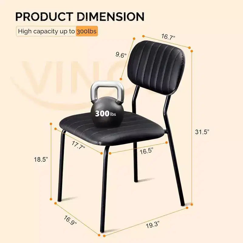 Chaise empilable Karl Home rembourrée (lot de 2)