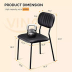 Chaise empilable Karl Home rembourrée (lot de 2)