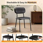 Chaise empilable Karl Home rembourrée (lot de 2)