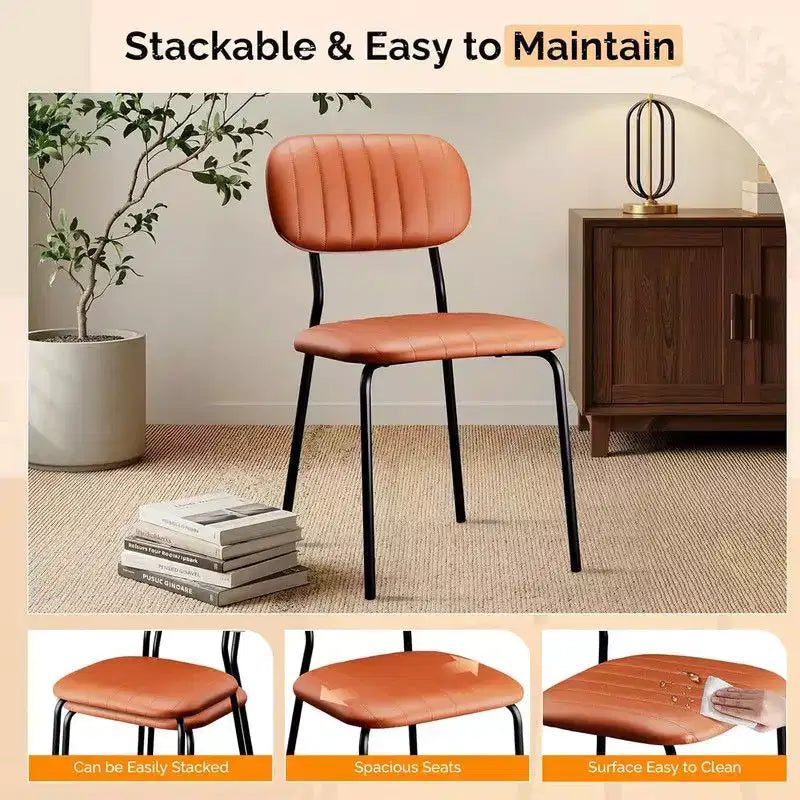 Chaise empilable Karl Home rembourrée (lot de 2)