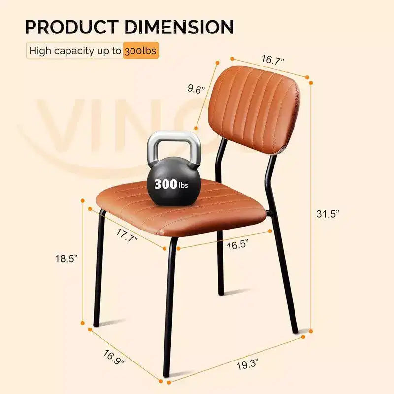 Chaise empilable Karl Home rembourrée (lot de 2)