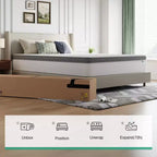 Novilla Matelas Hybride 12 Pouces à Ressorts Ensachés avec Surmatelas, Soulagement de la Pression et de la Douleur, Fermeté Moyenne