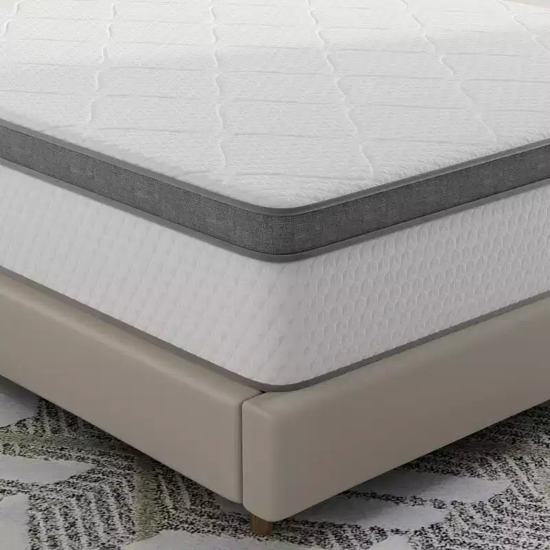 Novilla Matelas Hybride 12 Pouces à Ressorts Ensachés avec Surmatelas, Soulagement de la Pression et de la Douleur, Fermeté Moyenne