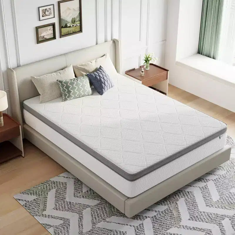 Novilla Matelas Hybride 12 Pouces à Ressorts Ensachés avec Surmatelas, Soulagement de la Pression et de la Douleur, Fermeté Moyenne