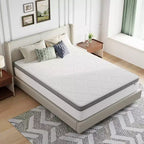 Novilla Matelas Hybride 12 Pouces à Ressorts Ensachés avec Surmatelas, Soulagement de la Pression et de la Douleur, Fermeté Moyenne