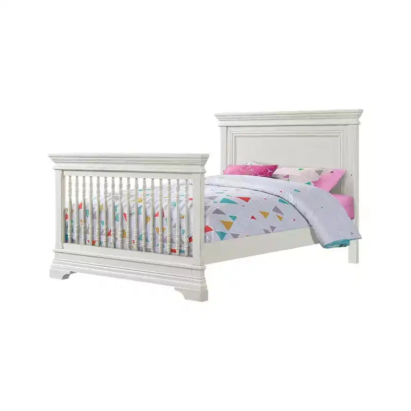 Lit convertible Westwood Baby | Olivia à dessus plat - Blanc brossé