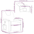 Fauteuil inclinable vidaXL 100 % polyester, métal, contreplaqué simple