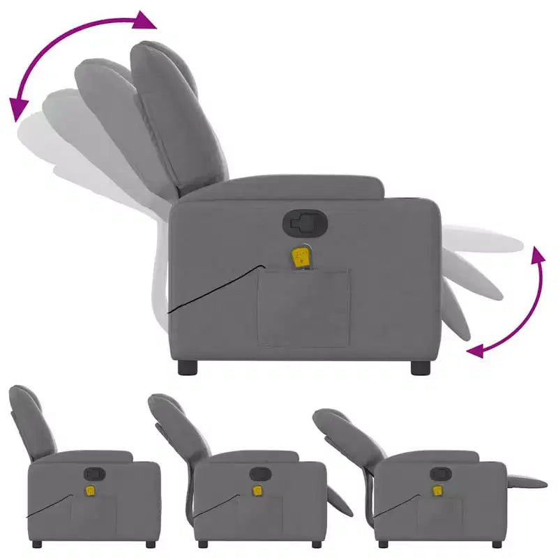 Fauteuil inclinable vidaXL 100 % polyester, métal, contreplaqué simple
