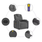 Fauteuil inclinable vidaXL 100 % polyester, métal, contreplaqué simple