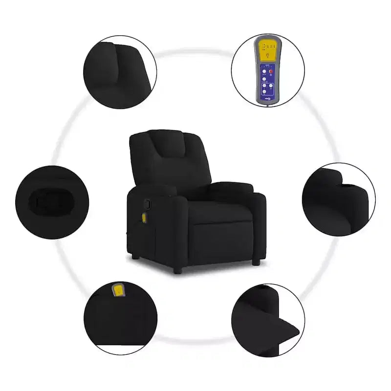 Fauteuil inclinable vidaXL 100 % polyester, métal, contreplaqué simple