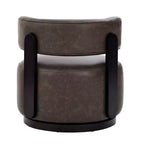 Fauteuil club pivotant Christopher Knight Home Emile en bois d'hévéa et similicuir