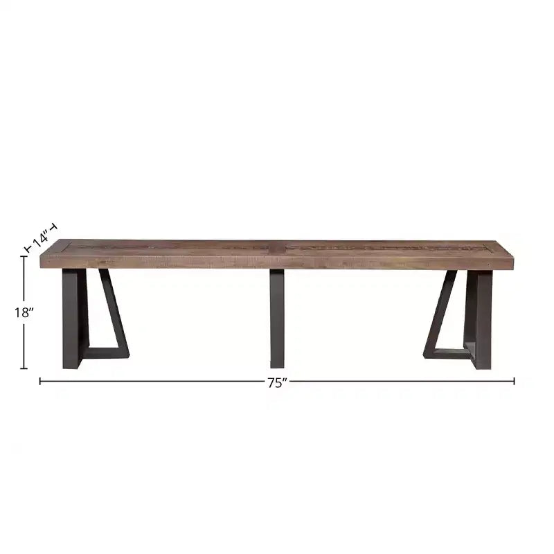 Banc de salle à manger Prairie, naturel/noir
