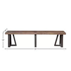 Banc de salle à manger Prairie, naturel/noir