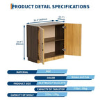 Garvee 31,5" Armoire Buffet avec Rangement, Buffet de Cuisine avec Portes et Étagère Réglable, pour Salon et Salle à Manger