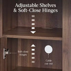 Meuble de rangement étroit Best Choice Products de 72 po de haut avec étagères réglables, bibliothèque moderne à 4 niveaux avec arches