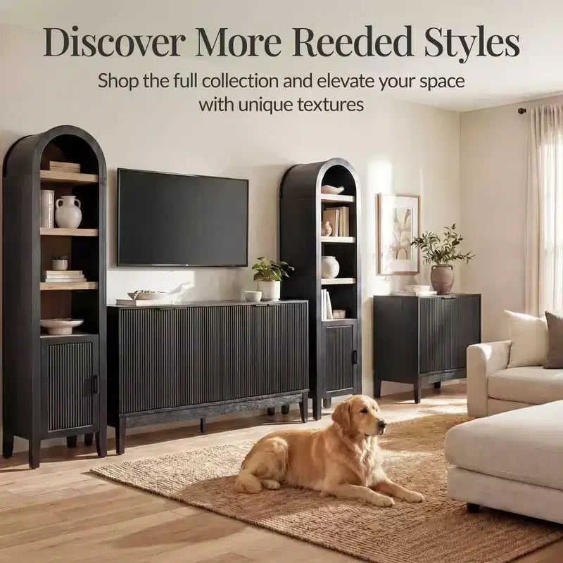 Meuble de rangement étroit Best Choice Products de 72 po de haut avec étagères réglables, bibliothèque moderne à 4 niveaux avec arches
