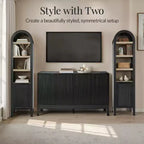 Meuble de rangement étroit Best Choice Products de 72 po de haut avec étagères réglables, bibliothèque moderne à 4 niveaux avec arches