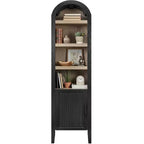 Meuble de rangement étroit Best Choice Products de 72 po de haut avec étagères réglables, bibliothèque moderne à 4 niveaux avec arches