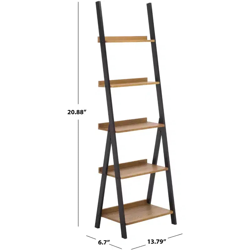 Étagère Isaac métal et bois – Naturel/Noir – SEI