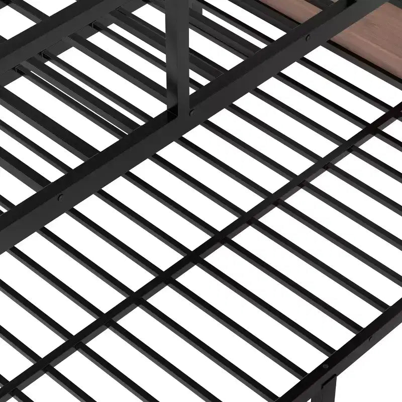 Bellemave Lit superposé superposé en métal avec étagères de rangement et lumière LED, cadre de lit superposé robuste avec barrières de sécurité et échelle, silencieux, noir