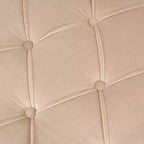 Christopher Knight Home Javier Pouf de rangement rond moderne en bois rembourré avec design capitonné et couvercle réversible