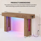 GustoWave 63 Console Table, Table de canapé rectangulaire en bois avec étagère de rangement, Table d'appoint étroite pour couloir, entrée, foyer