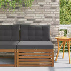 vidaXL Canapé d'angle d'extérieur Bois d'acacia massif Naturel