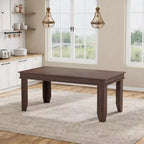 Table de salle à manger de ferme de 63 pouces pour 4 à 6 personnes, table de cuisine rectangulaire en bois avec cadre en bois robuste, grande table à manger pour salle à manger et appartement