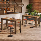 Table de bar haute Lantine de 160 cm, Table de pub de 95 cm de hauteur de comptoir avec repose-pieds en métal, Longue unité de bar pour cuisine, bistro ou restaurant