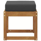 vidaXL Banc Tabouret Naturel et Anthracite 43 x 43 x 37 cm